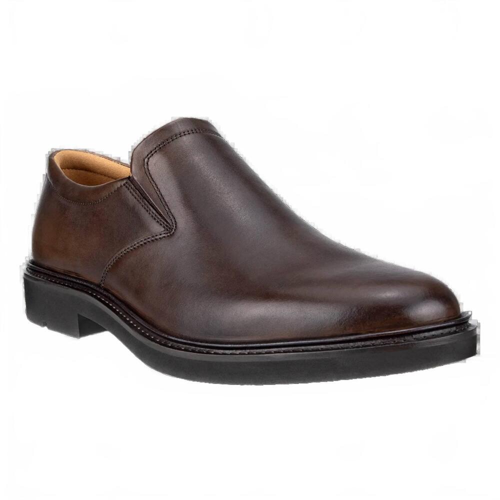 NEW ECCO men's metropole london derby shoes in cocoa brown